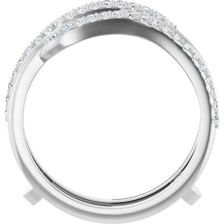 14K White Gold 1/4 CTW Natural Diamond Ring Guard
