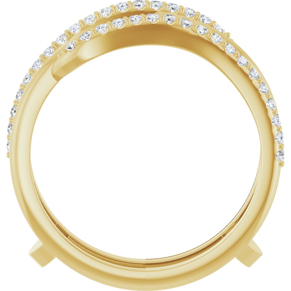 14K Yellow Gold 1/4 CTW Natural Diamond Ring Guard