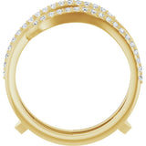 14K Yellow Gold 1/4 CTW Natural Diamond Ring Guard