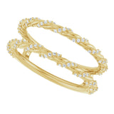 14K Yellow 1/4 CTW Natural Diamond Ring Guard