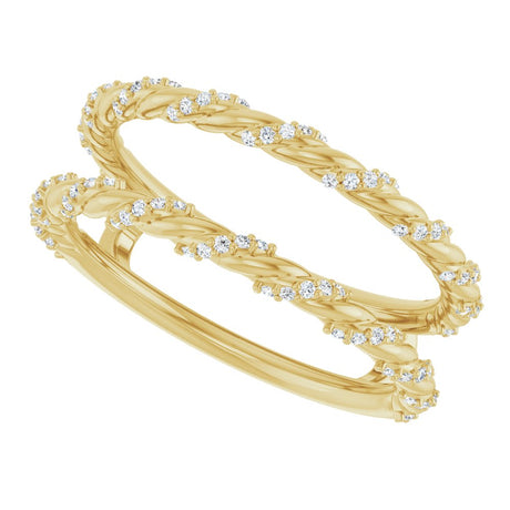 14K Yellow 1/4 CTW Natural Diamond Ring Guard