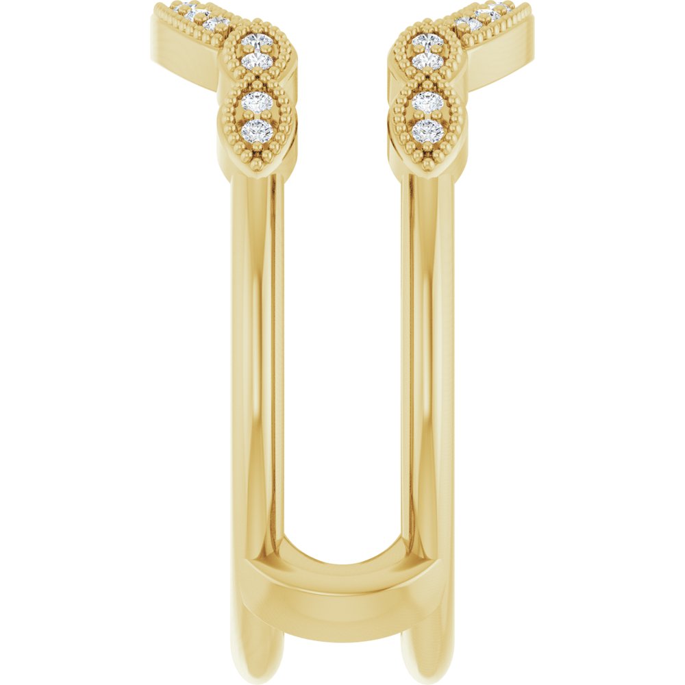 14K Yellow 1/8 CTW Natural Diamond Ring Guard