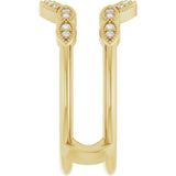14K Yellow 1/8 CTW Natural Diamond Ring Guard