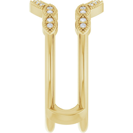 14K Yellow 1/8 CTW Natural Diamond Ring Guard