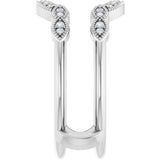 14K White 1/8 CTW Lab Grown Diamond Ring Guard