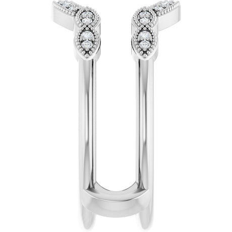 14K White 1/8 CTW Lab Grown Diamond Ring Guard