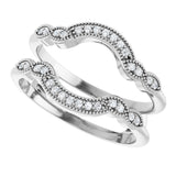 14K White 1/8 CTW Lab Grown Diamond Ring Guard