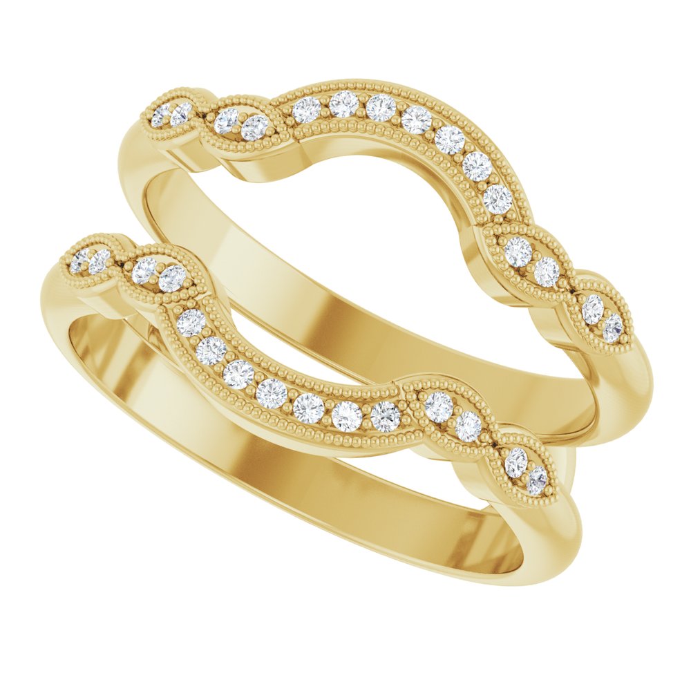 14K Yellow 1/8 CTW Lab Grown Diamond Ring Guard