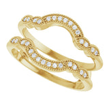 14K Yellow 1/8 CTW Natural Diamond Ring Guard