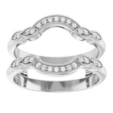 14K White 1/8 CTW Lab Grown Diamond Ring Guard