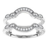 14K White 1/8 CTW Lab Grown Diamond Ring Guard