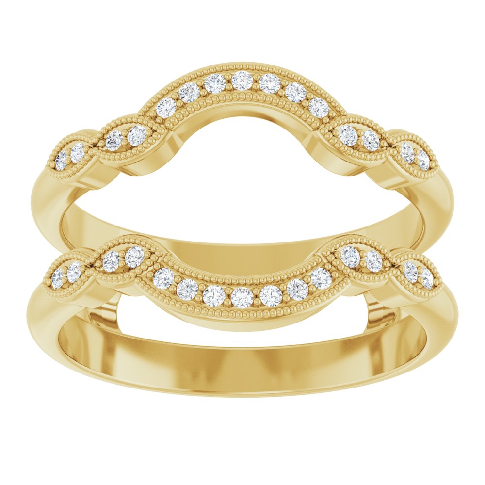 14K Yellow 1/8 CTW Lab Grown Diamond Ring Guard