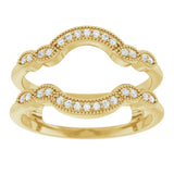 14K Yellow 1/8 CTW Natural Diamond Ring Guard