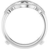 14K White 1/6 CTW Natural Diamond Ring Guard