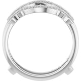 14K White 1/8 CTW Lab Grown Diamond Ring Guard