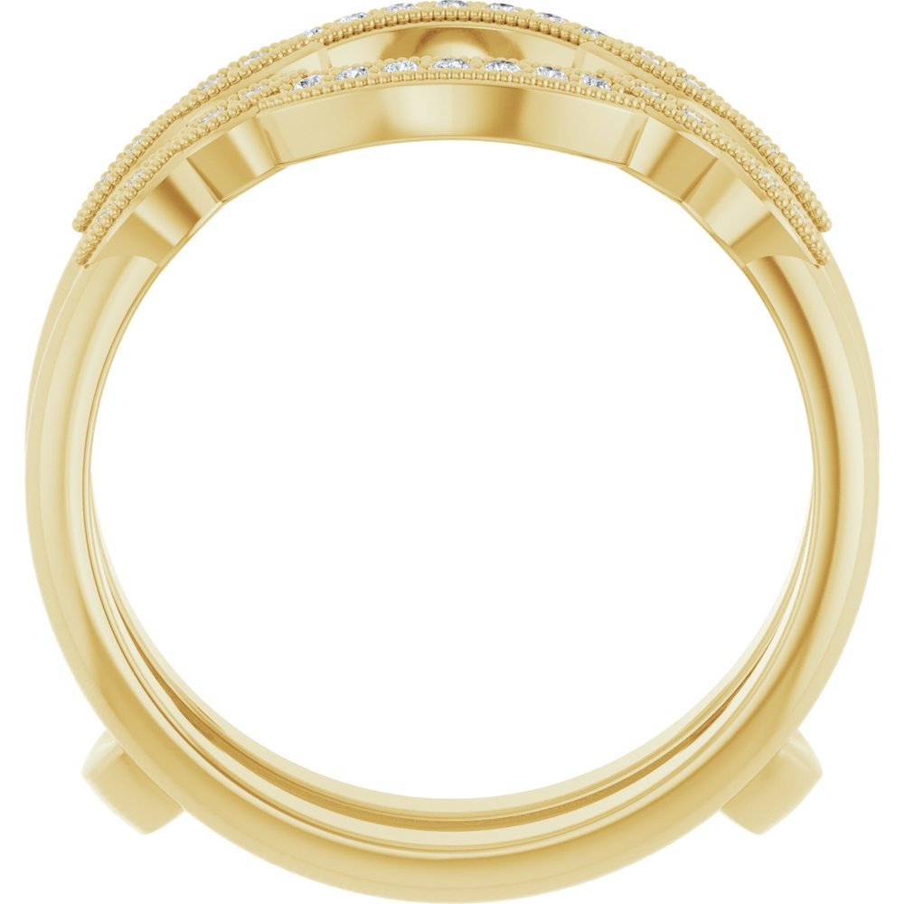 14K Yellow 1/8 CTW Lab Grown Diamond Ring Guard