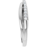 14K White Gold 1/6 CTW Natural Diamond Criss-Cross Ring