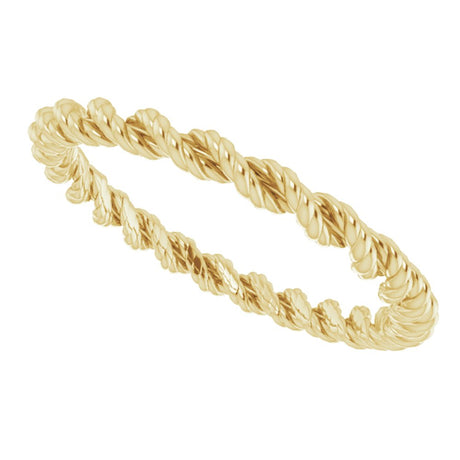 14K Yellow 2 mm Rope Band