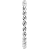 14K White 2 mm Rope Band Size 7