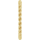 10K Yellow Gold 2 mm Rope Band Size 7 