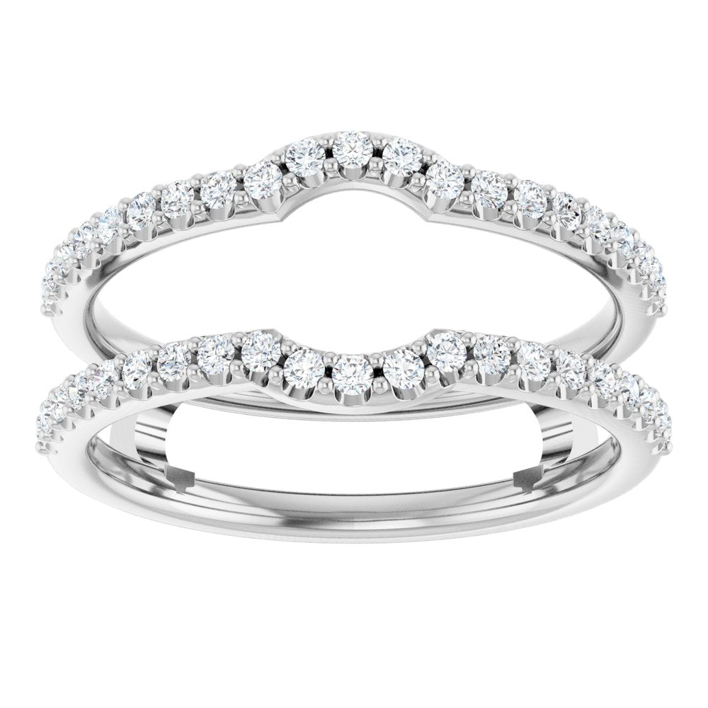 14K White 1/3 CTW Natural Diamond Ring Guard