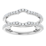 14K White Gold 1/3 CTW Natural Diamond Ring Guard