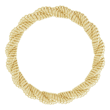 18K Yellow Twisted Rope Band Size 6