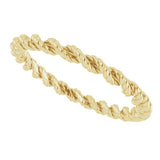 14K Yellow 2 mm Twisted Rope Band