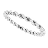 Platinum 2 mm Twisted Rope Band Size 5