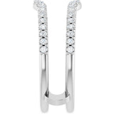 14K White Gold 1/3 CTW Natural Diamond Ring Guard
