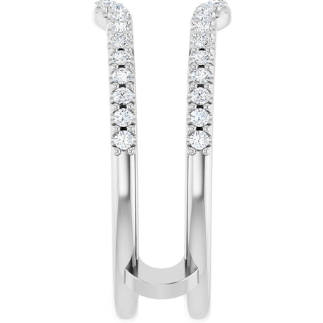 14K White Gold 1/3 CTW Natural Diamond Ring Guard
