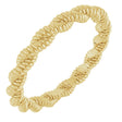 14K Yellow Gold Twisted Rope Band Size 7