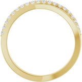 14K Yellow Gold 1/6 CTW Natural Diamond Criss-Cross Ring