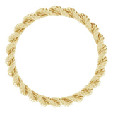 18K Yellow 2 mm Twisted Rope Band Size 6