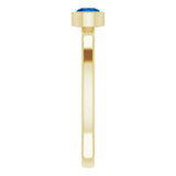 14K Yellow 4 mm Lab-Grown Blue Sapphire Ring
