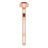 14K Rose Gold 4 mm Natural Mozambique Garnet Ring