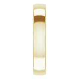 14K Yellow Gold Sculptural Inlay 4 mm Half Round Band Size 8