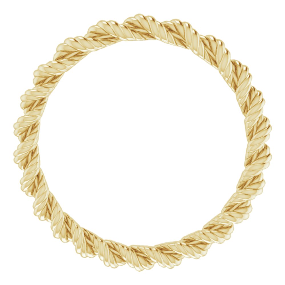 14K Yellow 2 mm Rope Band