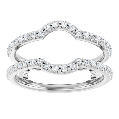 Platinum 3/8 CTW Lab-Grown Diamond Ring Guard