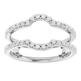 14K White 3/8 CTW Natural Diamond Ring Guard