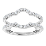 14K White 3/8 CTW Natural Diamond Ring Guard