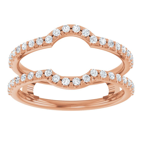 14K Rose Gold 3/8 CTW Natural Diamond Ring Guard