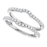 14K White Gold 1/3 CTW Natural Diamond Ring Guard
