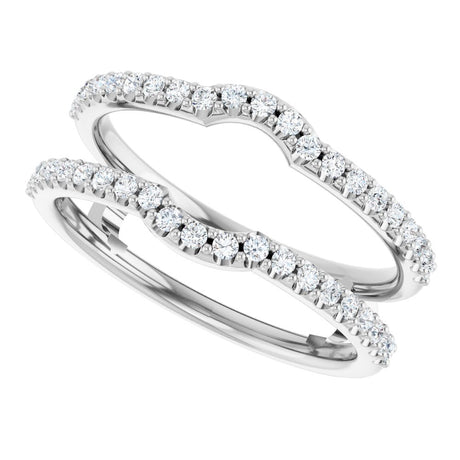 14K White Gold 1/3 CTW Natural Diamond Ring Guard
