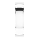 14K White Gold Sculptural Inlay 6 mm Half Round Band Size 10