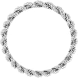 14K White 2 mm Rope Band Size 7