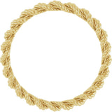 10K Yellow Gold 2 mm Rope Band Size 7 