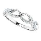 14K White 3/8 CTW Natural Diamond  Anniversary Band