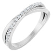 14K White Gold 1/6 CTW Natural Diamond Criss-Cross Ring