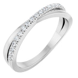 14K White Gold 1/6 CTW Natural Diamond Criss-Cross Ring